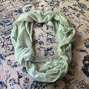Mint green gold spec scarf